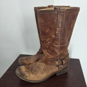 Frye Brown Leather Ankle Boots